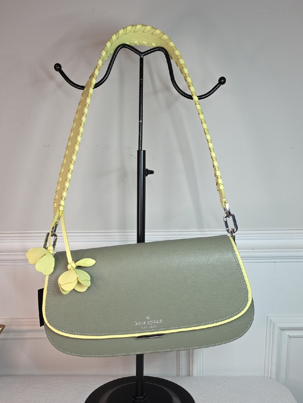 kate spade olive green Whipstitch Dusty Pine